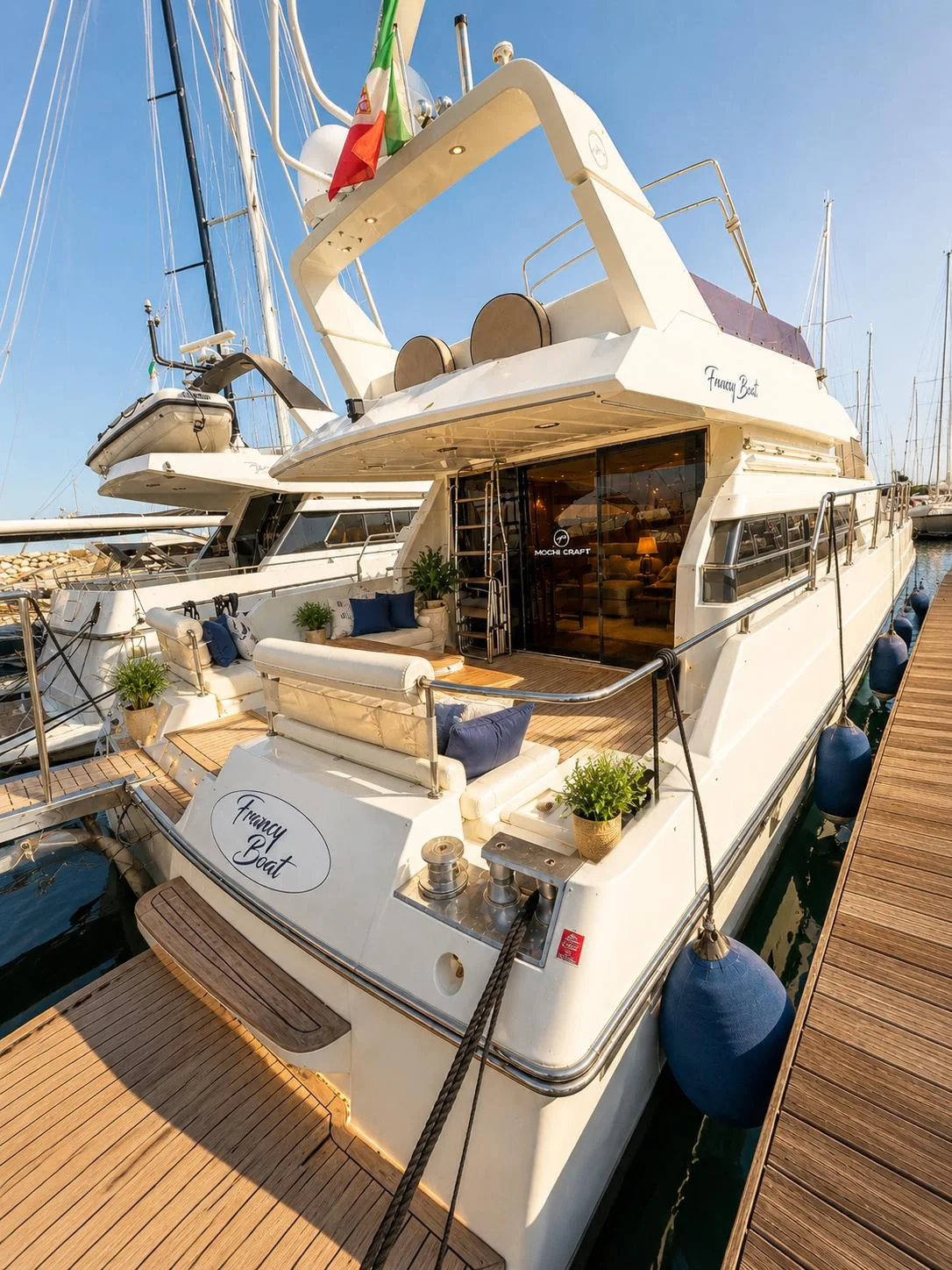 Yacht privato a Gallipoli ormeggiato in porto